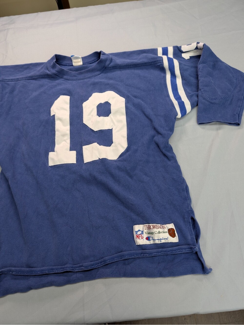 Unitas Colts Vintage Champion NFL Jersey #19 Blue USA L